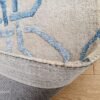 Modern Geometric Area Rug, Beige and Blue Abstract Pattern Rug, Contemporary Living Room Rug, Neutral Bedroom Carpet, Handmade Home Decor